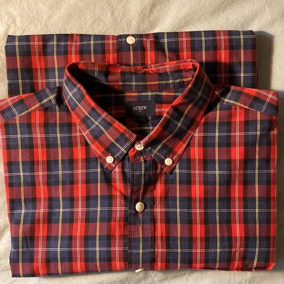 Jcrew Large Tall Button Down Plaid Shirt Cotton - Picture 6 of 6